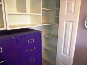 U14- HOME OFFICE SHELVING WITH MOVABLE FILING CABINET 3